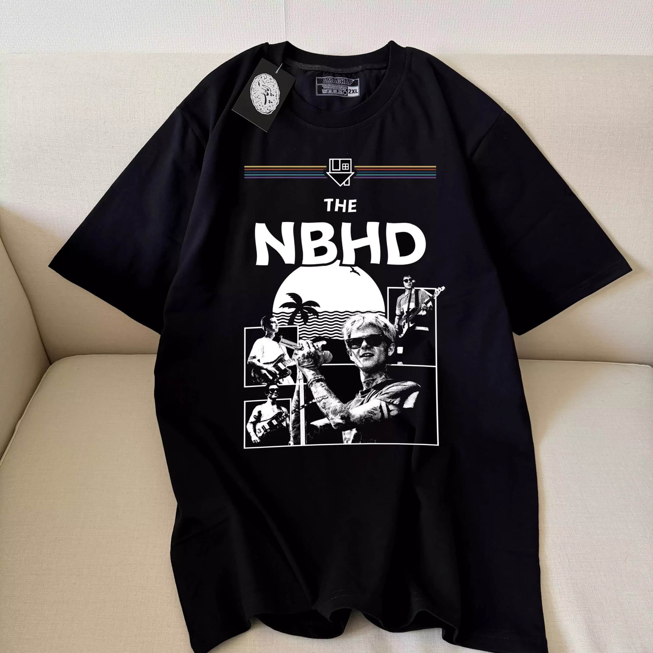 تیشرت نخ پنبه طرح گروه راک THE NBHD