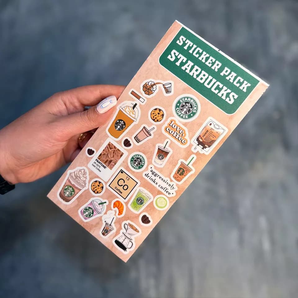 پک استیکر طرح استارباکس StarBucks Sticker Pack