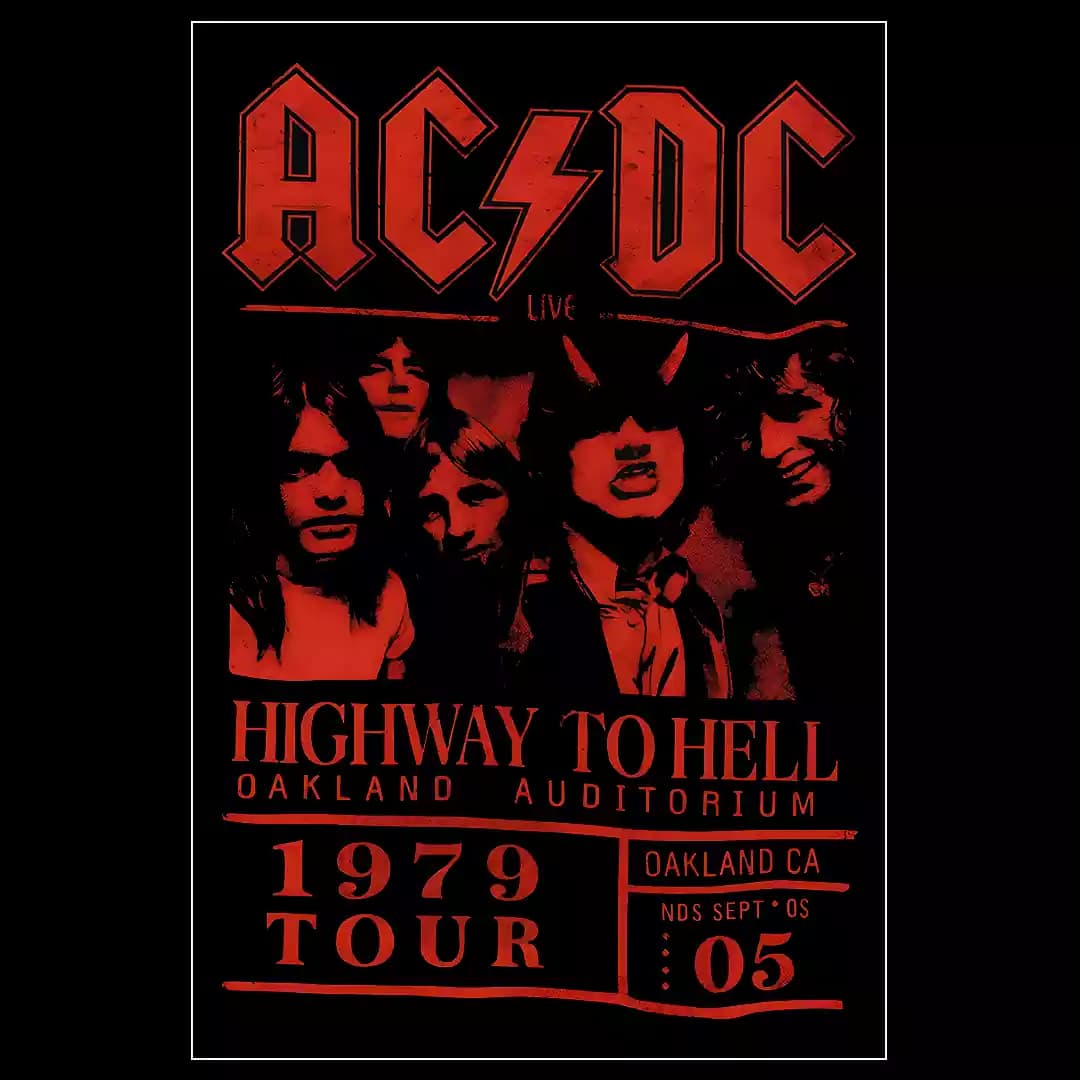 پوستر گروه راک ACDC HIGHWAY TO HELL