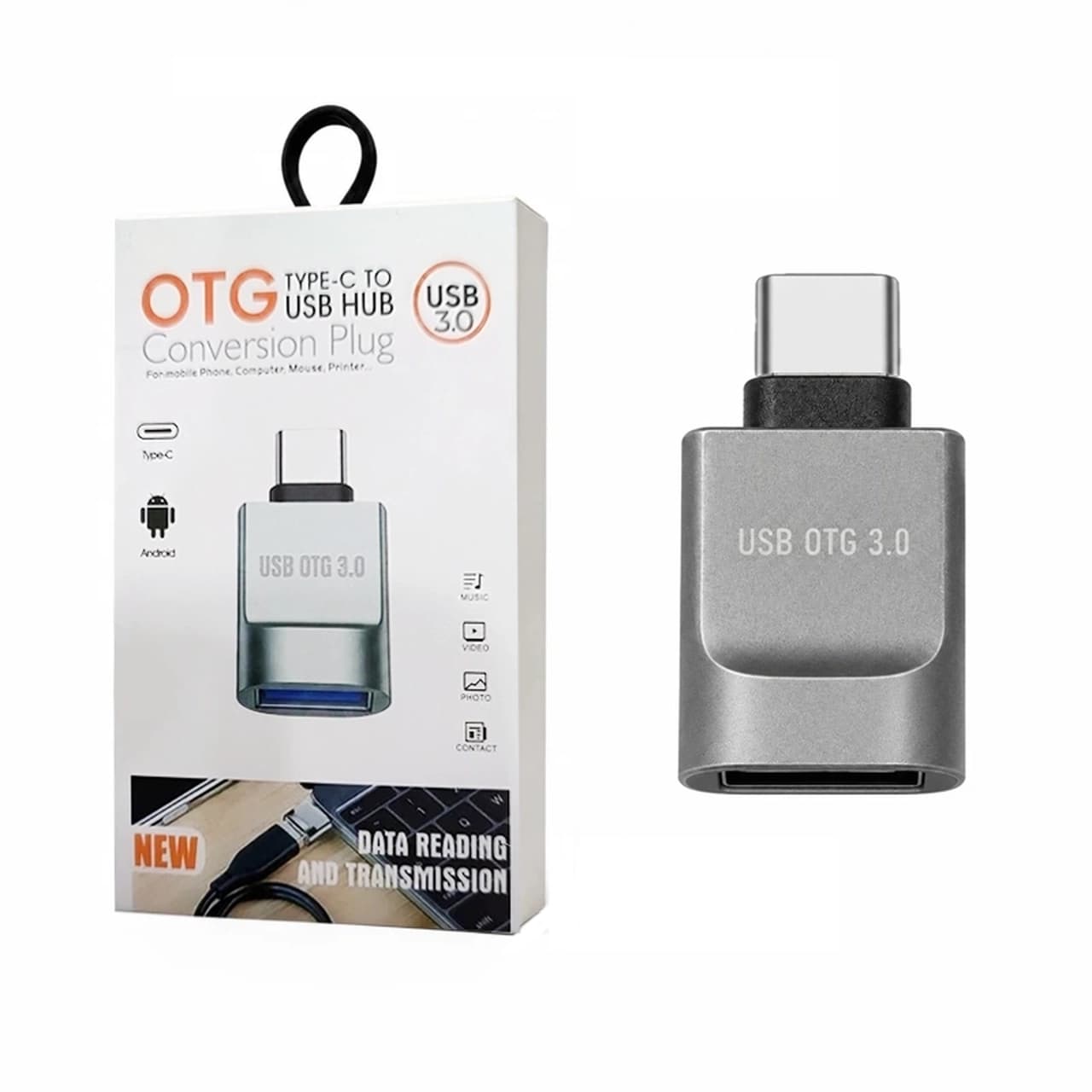 تبدیل USB3.0 OTG Type-C – نقره ای – ASP (گارانتی شش ماهه آروین)