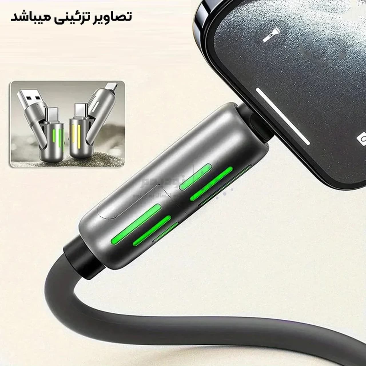 کابل شارژ فست چند کاره FIRSTYOU مدل C059 – مشکی – ASP (گارانتی شش ماهه آروین) — تصویر ۹