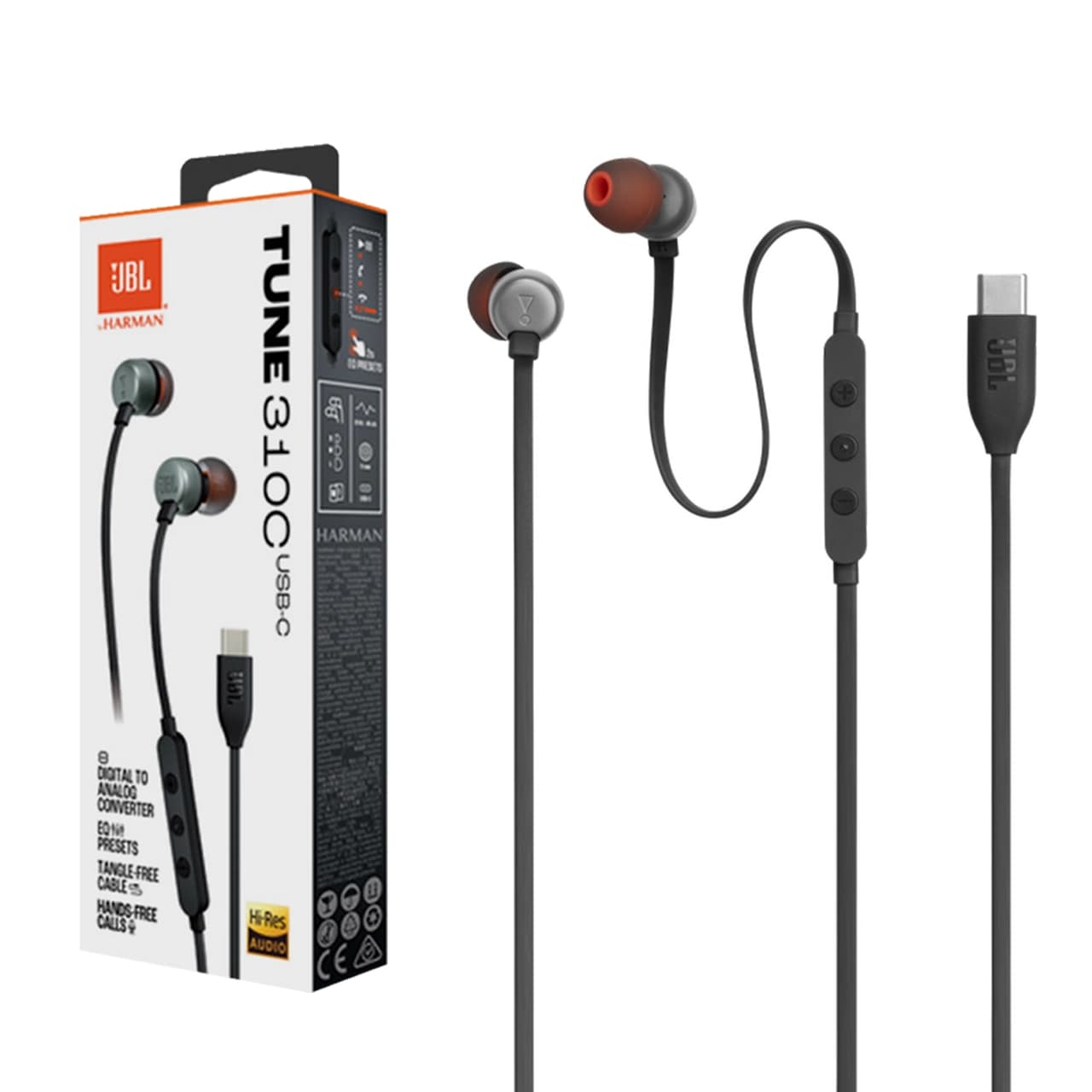 هندزفری با سیم با پورت JBL Type-C مدل TUNE 310C – سفید – ASP (گارانتی شش ماهه آروین) — تصویر ۵