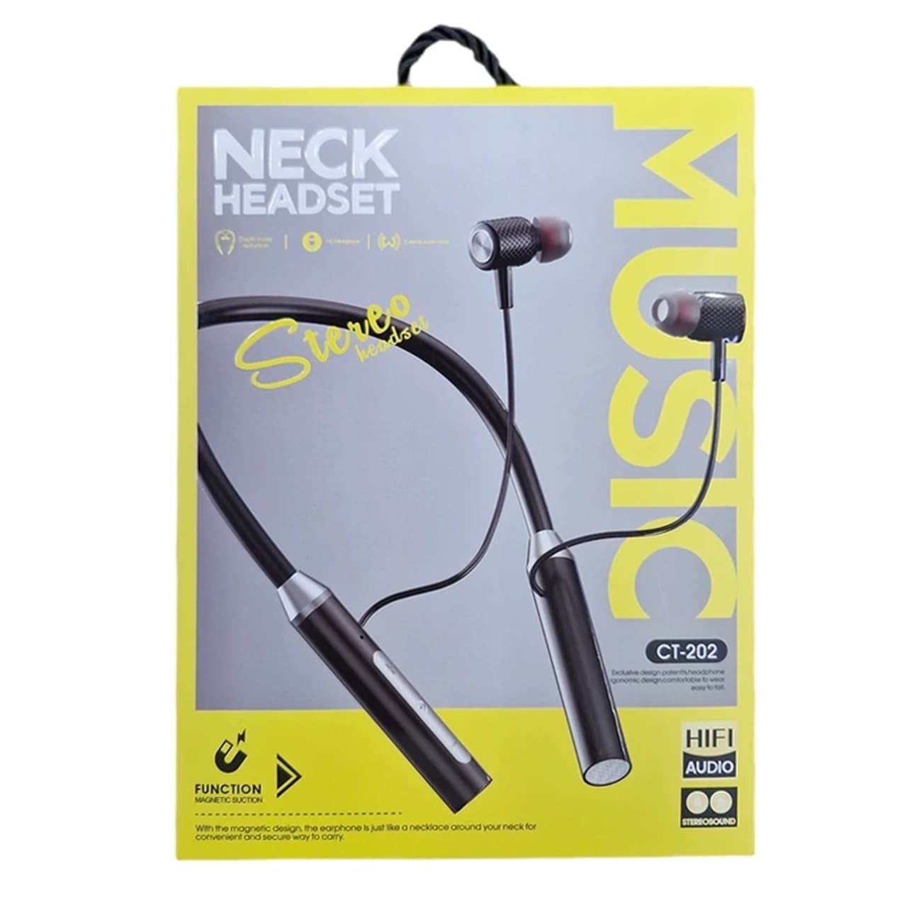 هندزفری گردنی بی سیم مدل CT-202 – مشکی – ASP (گارانتی شش ماهه آروین) — تصویر ۵