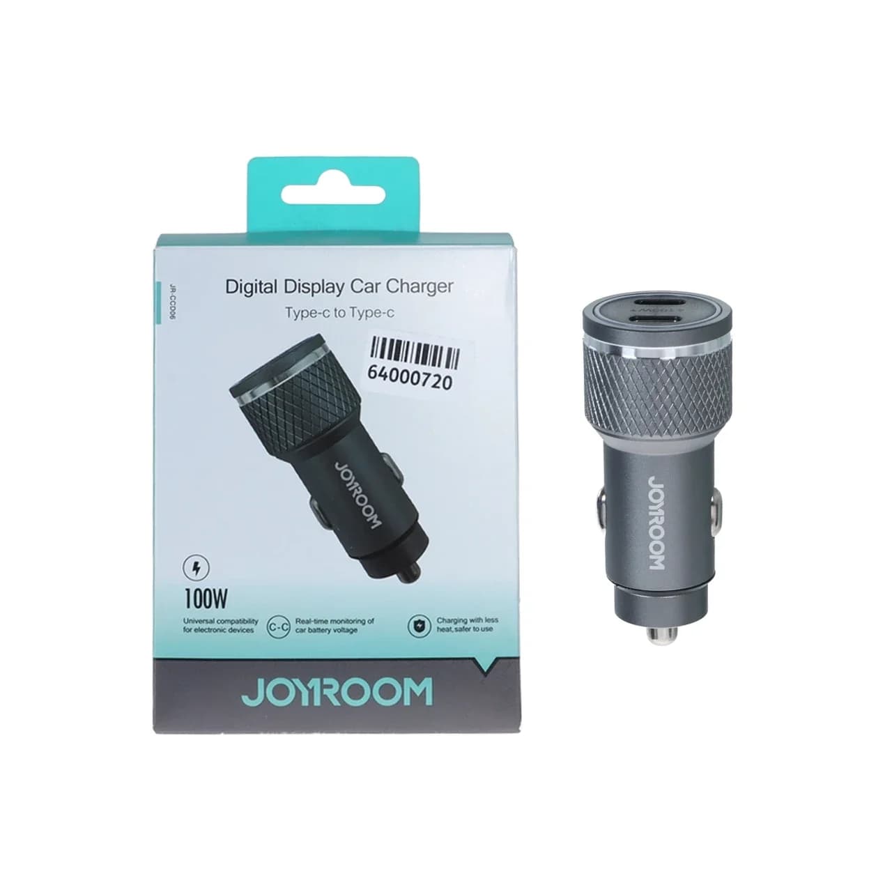 شارژر فندکی PD و فست دو پورت Joyroom مدل JR-CCD06 100W – نقره ای – ASP (گارانتی شش ماهه آروین) — تصویر ۳