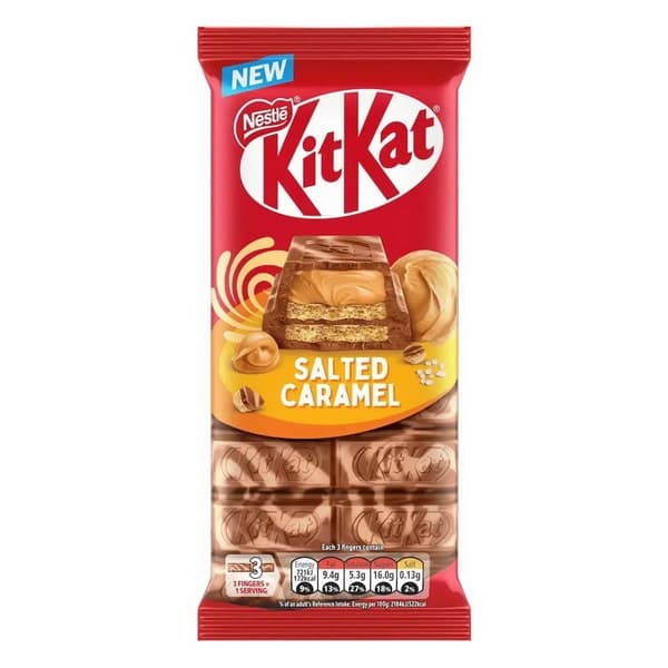 شکلات کیت کت تخته ای با طعم کارامل نمکی 99 گرم – KitKat Salted Caramel