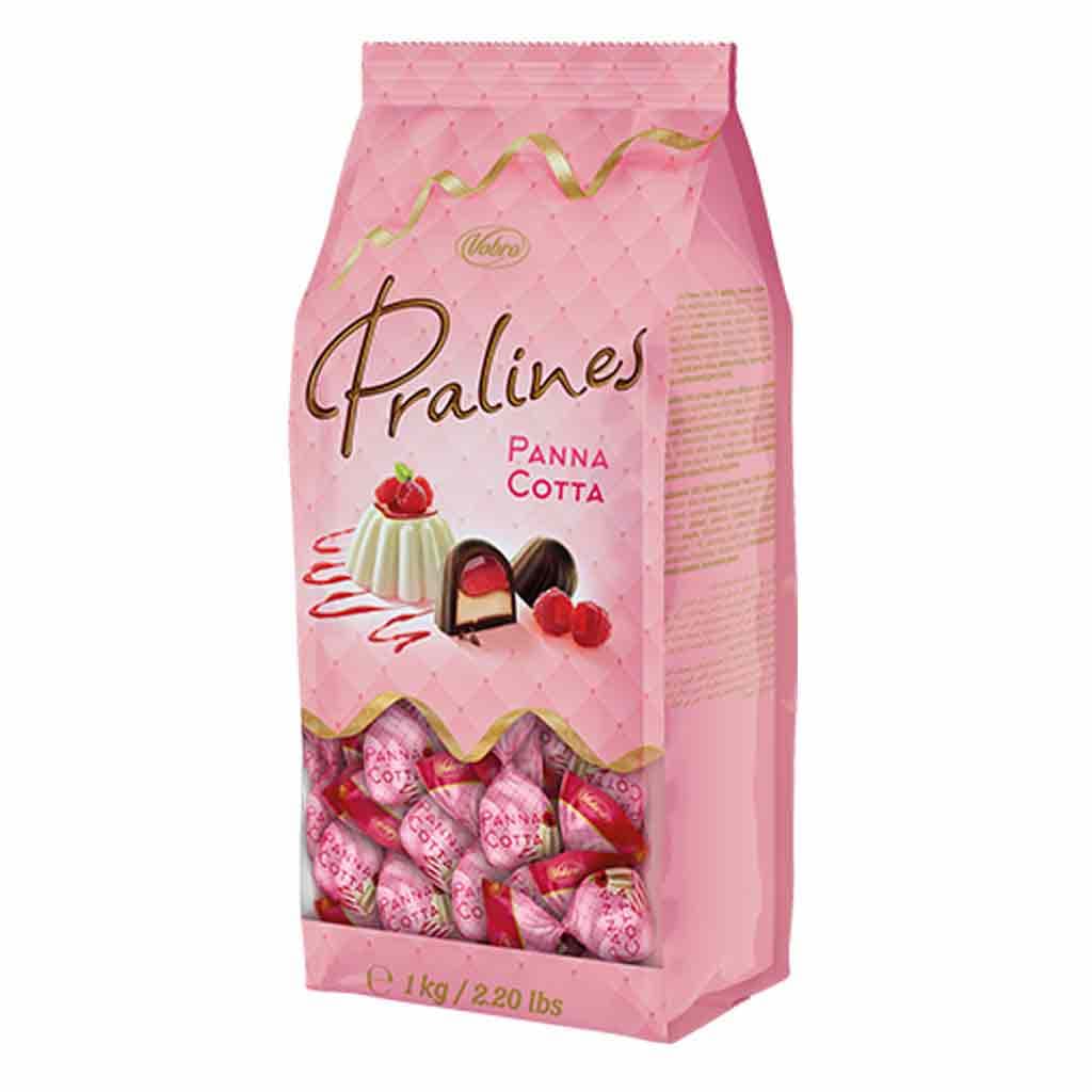 شکلات پرالینز وبرو با مغز پاناکوتا Vobro Pralines Panna Cotta بسته 1 کیلویی