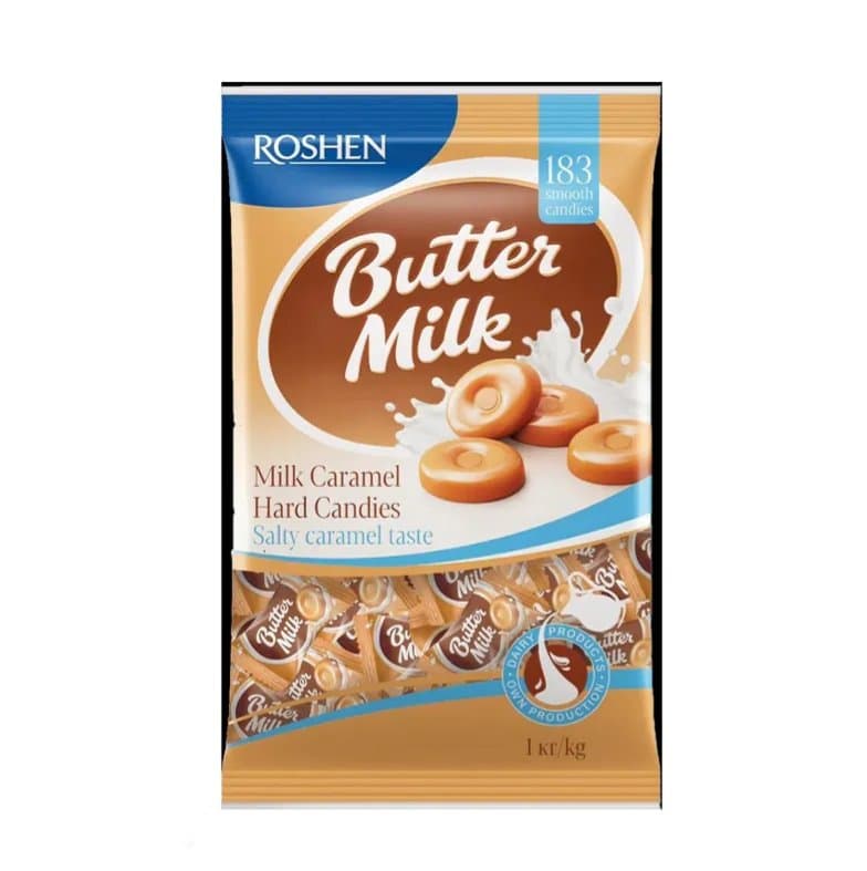 آبنبات شیری کره ای Roshen Butter Milk