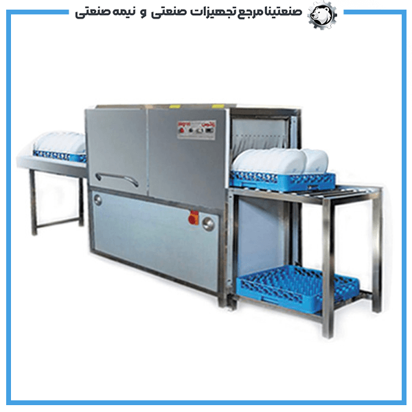 ماشین ظرفشویی و سلف شور صنعتی تونلی تمام اتومات مدل 300 سبد (6000 قطعه) — تصویر ۲