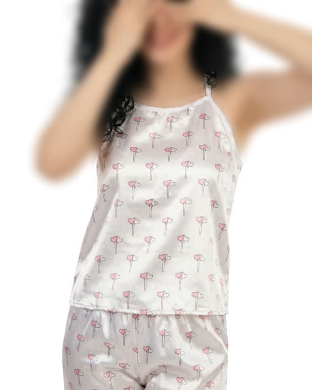 تاپ شلوار ساتن طرحدار mini ویولت کد 1022 — تصویر ۶