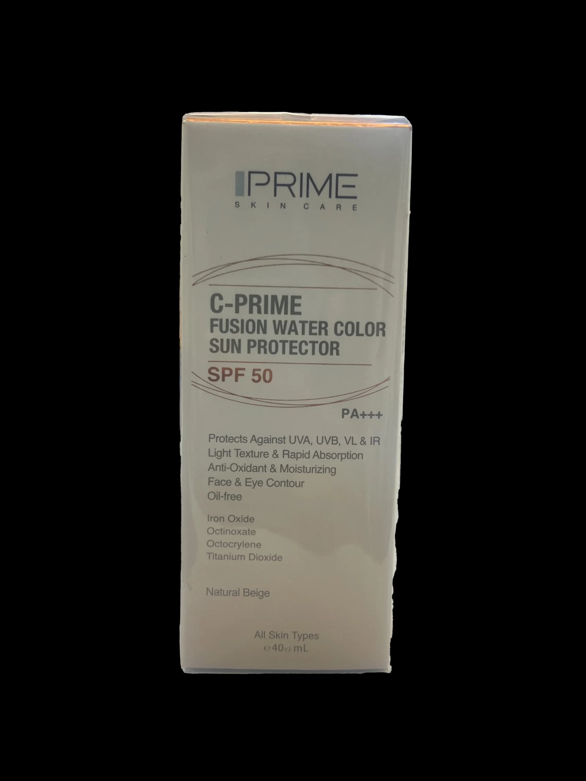 فلوئید ضد آفتاب فیوژن واتر ویتامین سی پرایم نچرال بژ SPF50 حجم 40 میلی لیتر