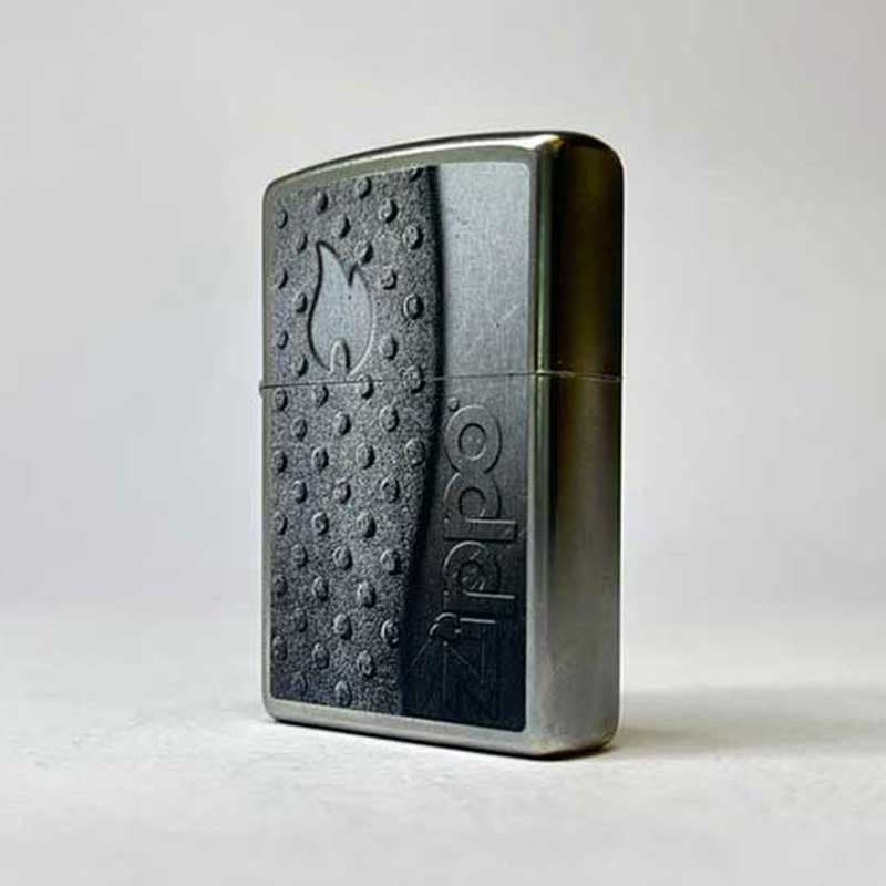فندک زیپو اورجینال 205 zippo شعله و لوگو — تصویر ۲