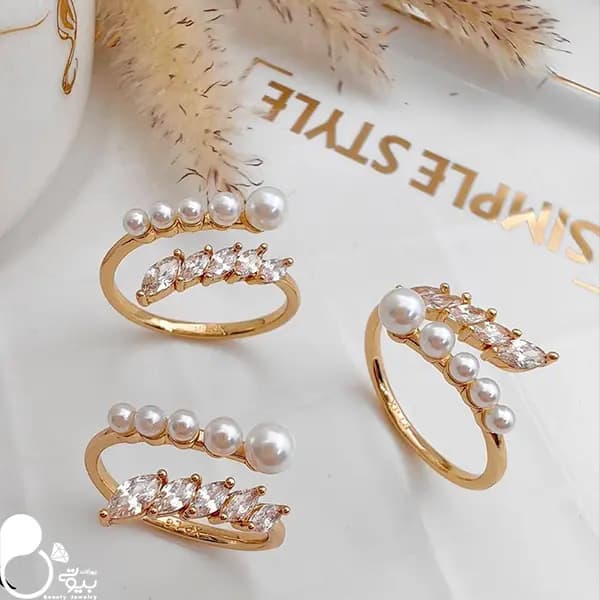 انگشتر ماهرخ مرواریدی ژوپینگ