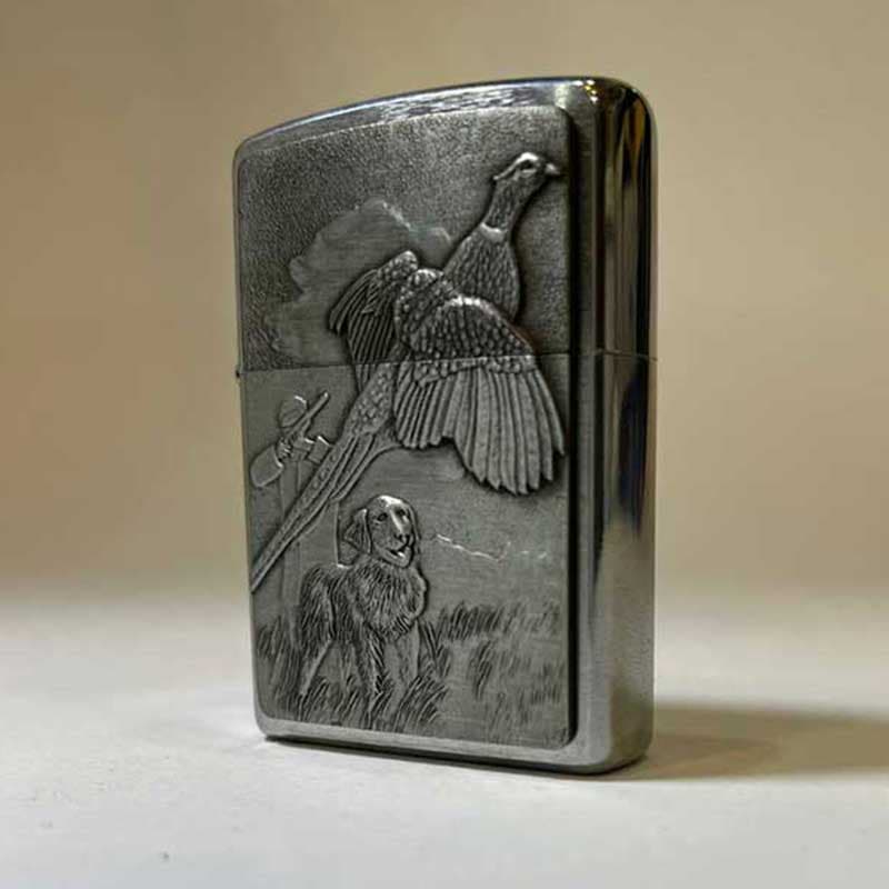 فندک زیپو اصل پلاک دار شکار قرقاول کد 20853 zippo — تصویر ۲
