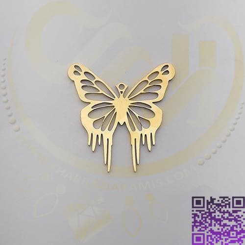 پلاک استیل پروانه ارتفاع2/5سانت کد129 — تصویر ۵