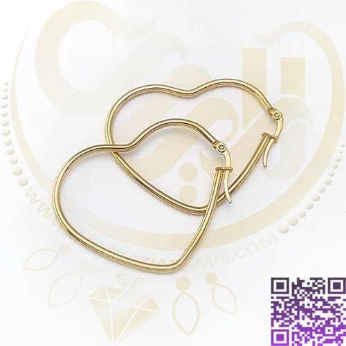 گوشواره استیل قلب 4/5سانت