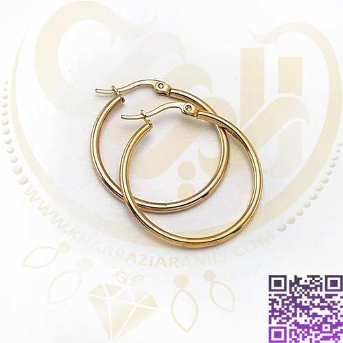 گوشواره استیل حلقه قطر 3سانت