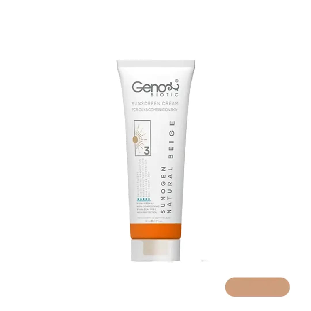 ضد آفتاب رنگی بژ طبیعی (پوست چرب) ژنو بایوتیک Geno Biotic — تصویر ۲