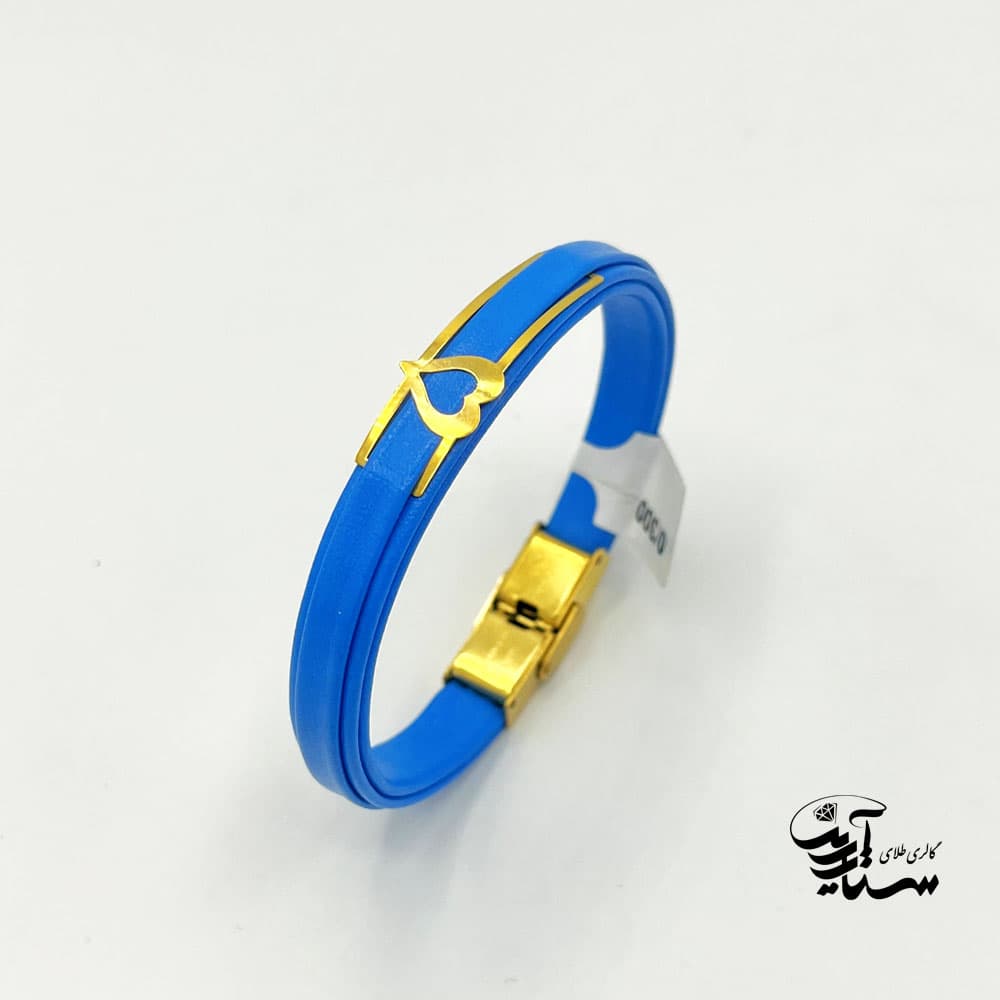 دستبند چرم و طلا زنانه کد 1057