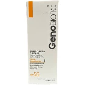 ضد آفتاب بی رنگ (سانوژن) مناسب پوست چرب و مختلط ژنو بایوتیک Geno Biotic