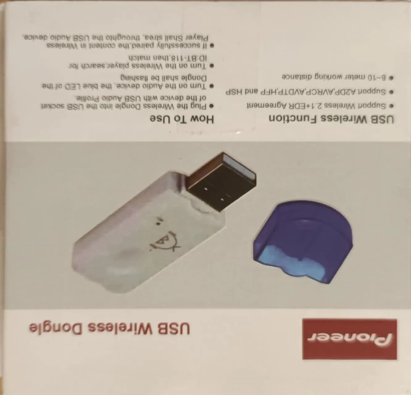 دانگل USB بلوتوث مدل wireless پایونر ضبط خودرو و اسپیکر سری 2 با رابط USB دار — تصویر ۴