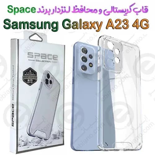 قاب پشت کریستال و محافظ لنزدار Samsung Galaxy A23 4G برند Space ا TPU And Back Crystal Case Space For Samsung Galaxy A23 4G — تصویر ۲