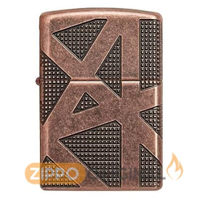زیپو اصل طرح هندسی مدل 49036