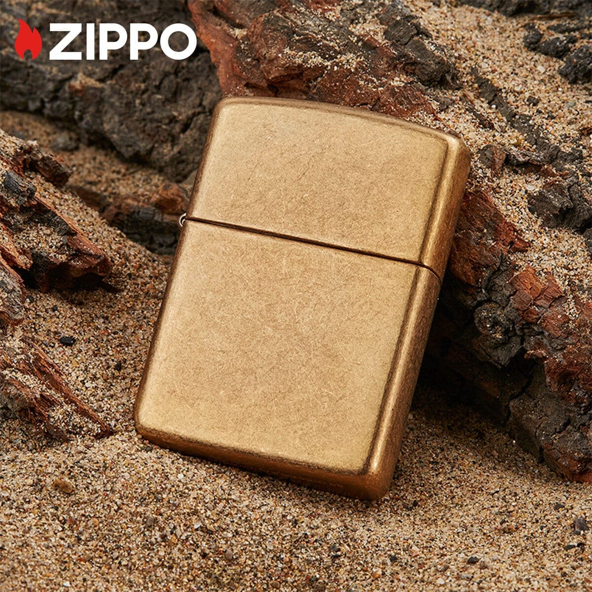 زیپو اصل کد 28496 Armor Tumbled Brass — تصویر ۴