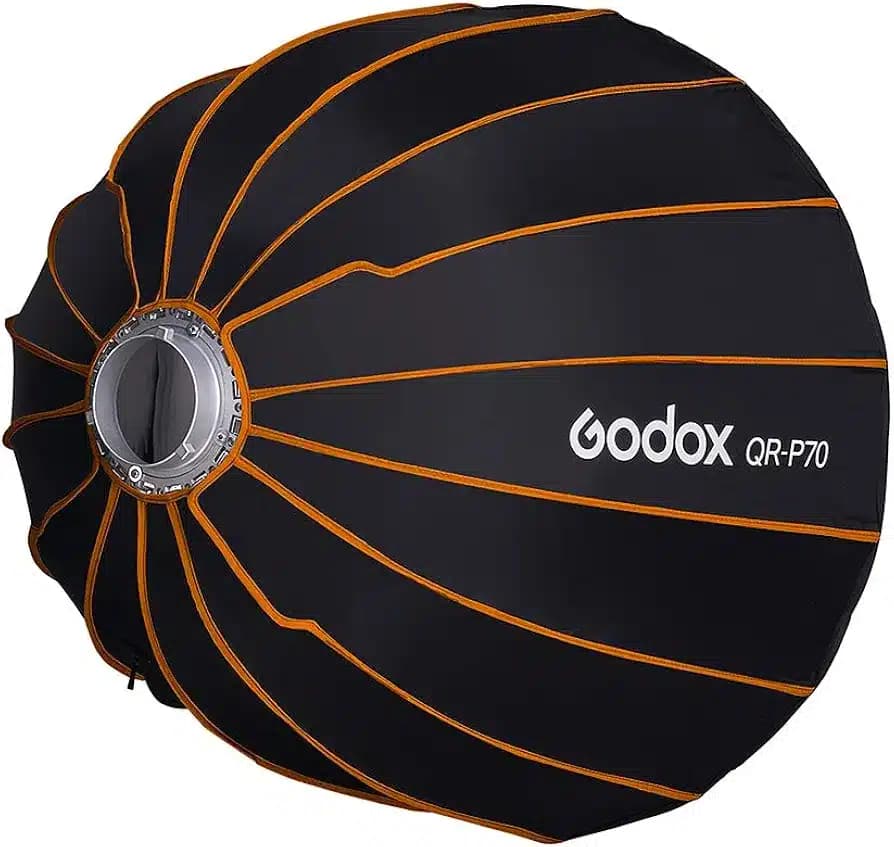 سافت باکس پارابولیک Godox QR_P70 (چتر نورپردازی) ترکیبی از سرعت ، کیفیت نور و دوام حرفه ای — تصویر ۴