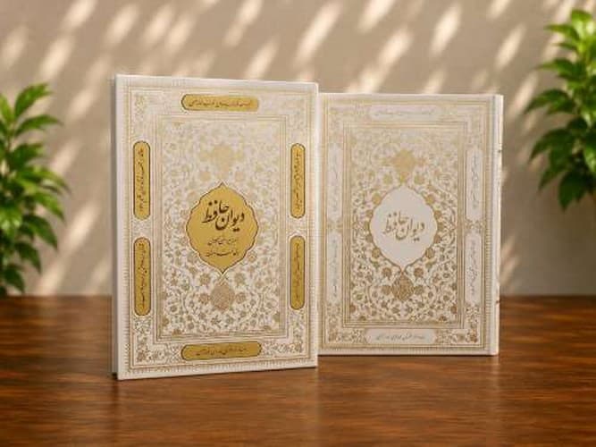 دیوان حافظ وزیری چرم پلاک دار عروس قابدار (نوین بصیر)