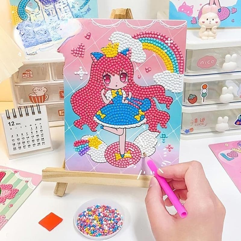 نقاشی الماسی مدل عروسکی diamond painting