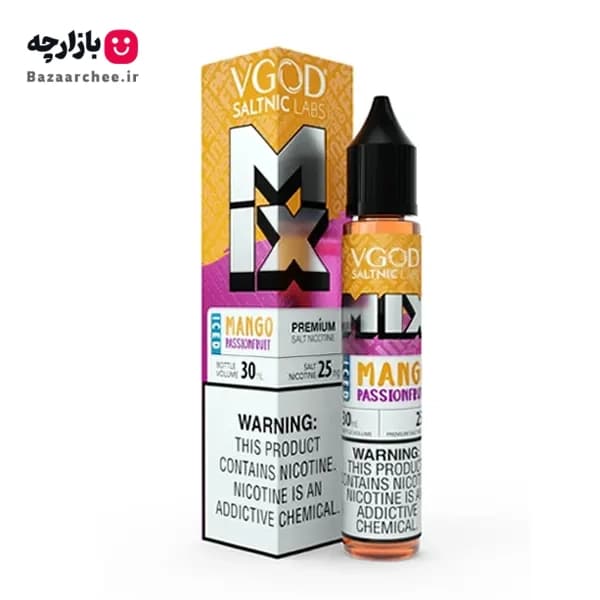 سالت نیکوتین میکس انبه پشن فروت یخ ویگاد | VGOD MIX Iced Mango Passion Fruit Saltnic — تصویر ۳