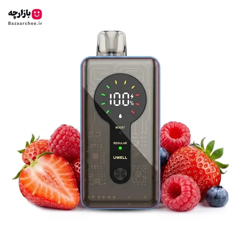پاد یکبار مصرف توت فرنگی تمشک بری 12000 پاف یوول | UWELL STRAZZBERRY Prime