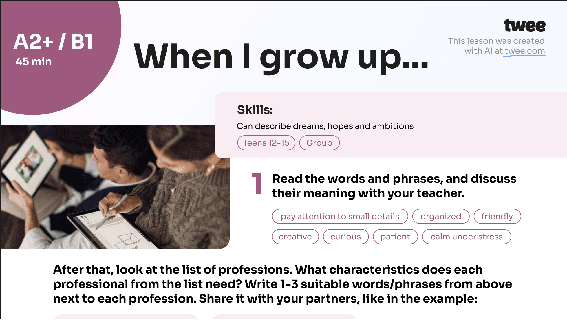 کتاب When I Grow Up A2-B1 (وقتی بزرگ شدم سطح A2-B1) نسخه انگلیسی PDF