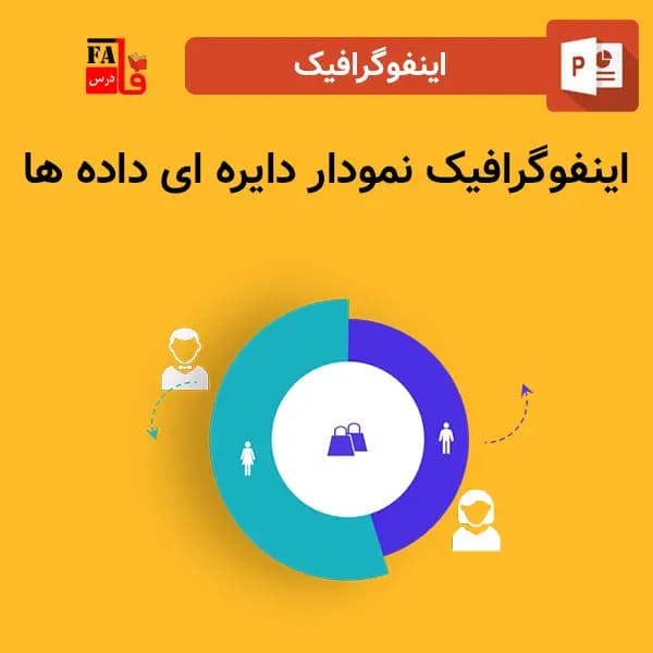 اینفوگرافیک نمودار دایره ای داده ها
