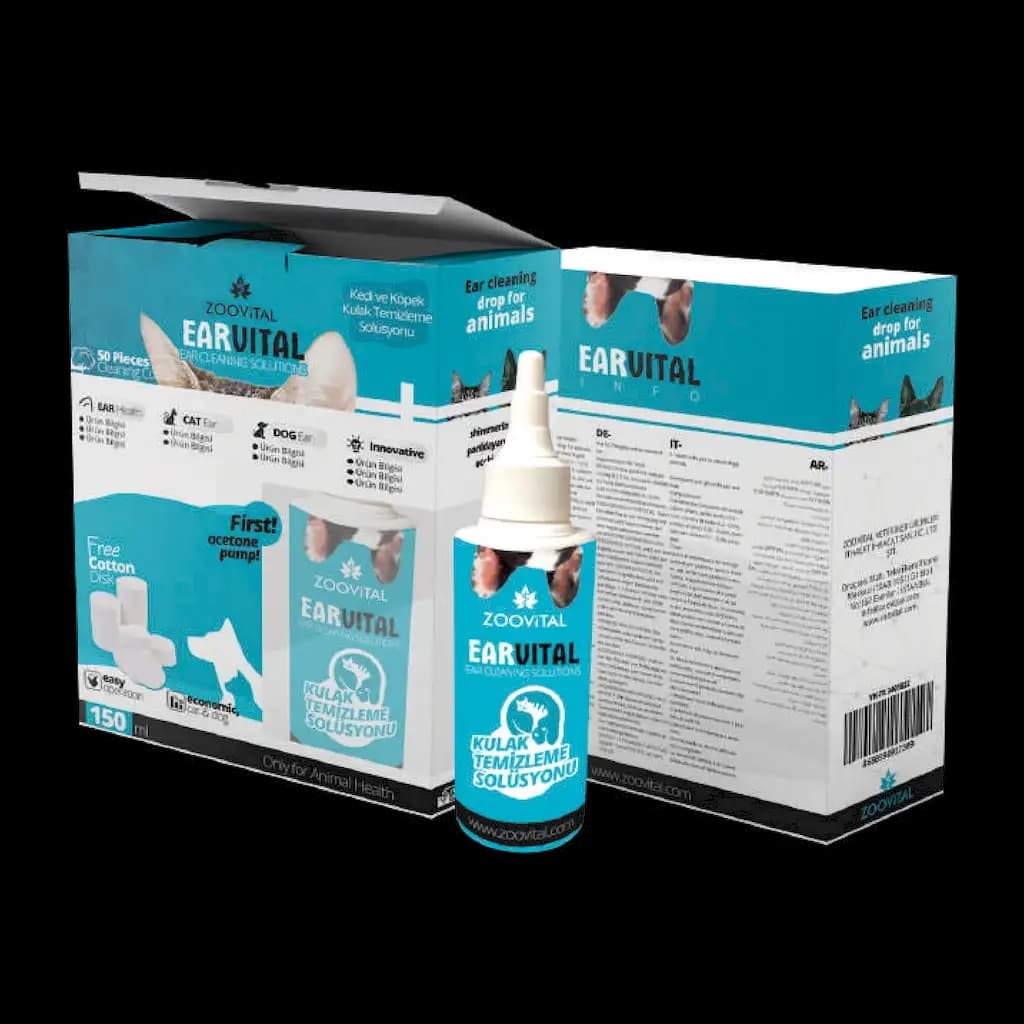تمیزکننده گوش EarVital مخصوص سگ و گربه از برند ZooVital (محلول) — تصویر ۳