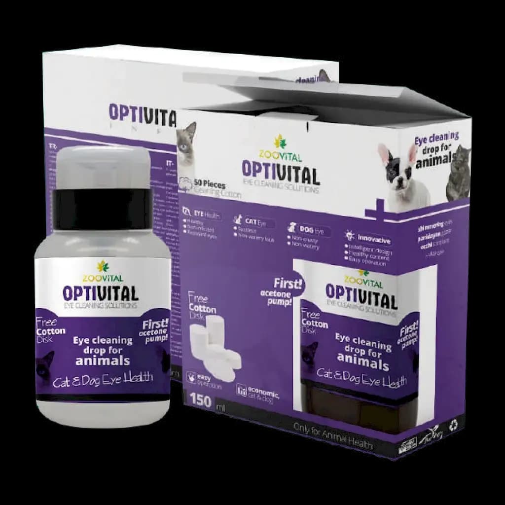 تمیزکننده و از بین بردن خط اشک چشم سگ و گربه OptiVital از برند ZooVital (محلول) — تصویر ۳