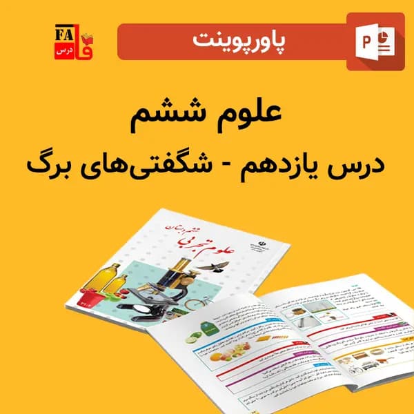 پاورپوینت علوم 6 ششم درس 11 یازدهم – شگفتی های برگ