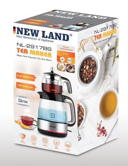 NL-2917BS چای ساز سماور سیلور مشکی نیولند