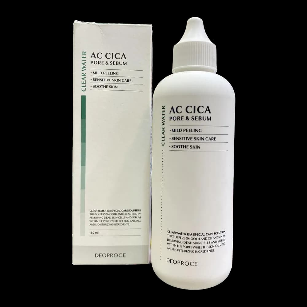 محلول پاککننده و لایهبردار دیوپراس Deoproce مدل AC Cica Clear Water | درمان منافذ و کنترل چربی پوست