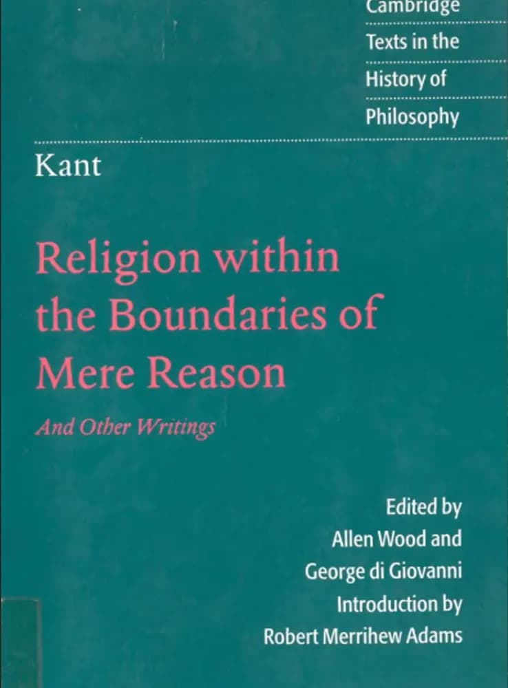 کتاب Religion Within the Boundaries of Mere Reason (دین در محدوده عقل تنها) نسخه انگلیسی PDF | ایمانوئل کانت