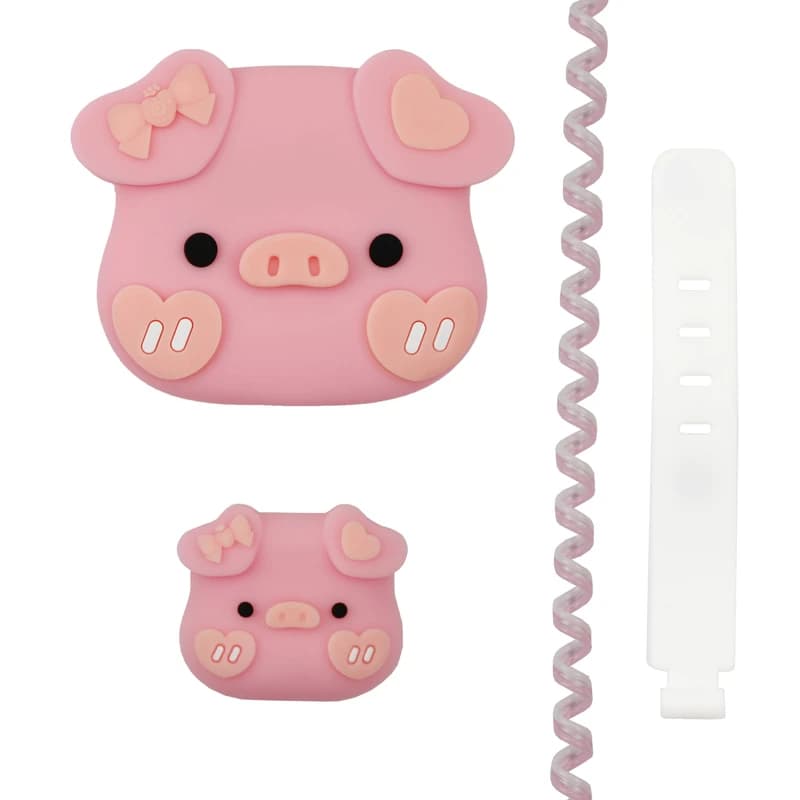 محافظ کابل و شارژر 20 وات ایفون طرح Pig
