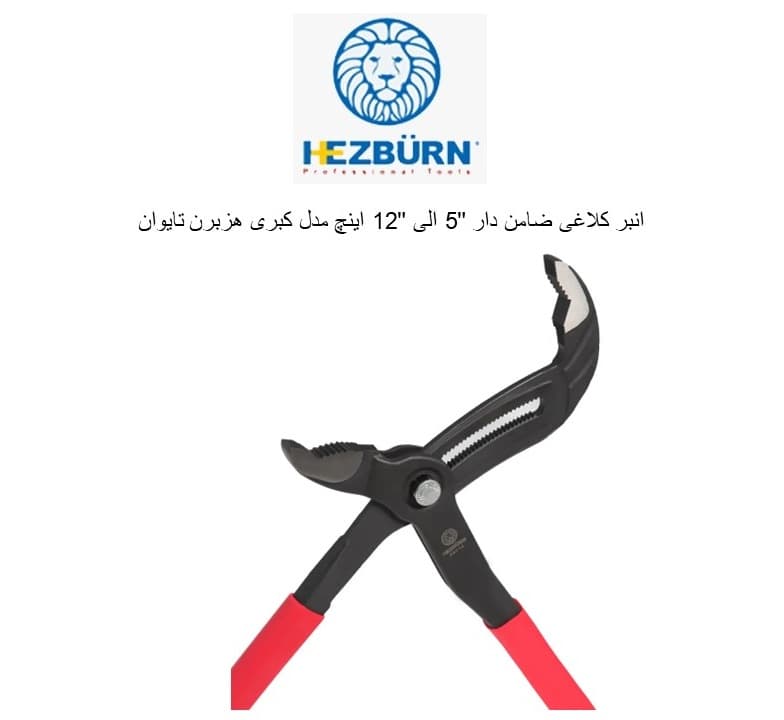 انبر کلاغی ضامن دار 10 اینچ مدل کبری هزبرن تایوان کد 58010 — تصویر ۲