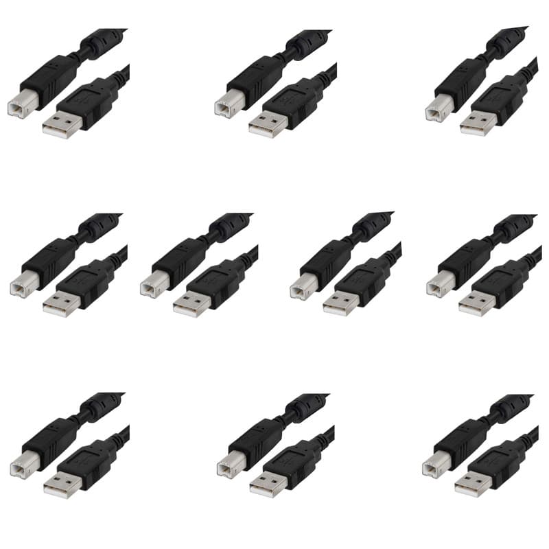 کابل USB پرینتر مدل HighSpeed طول 1.5 متر بسته 10 عددی