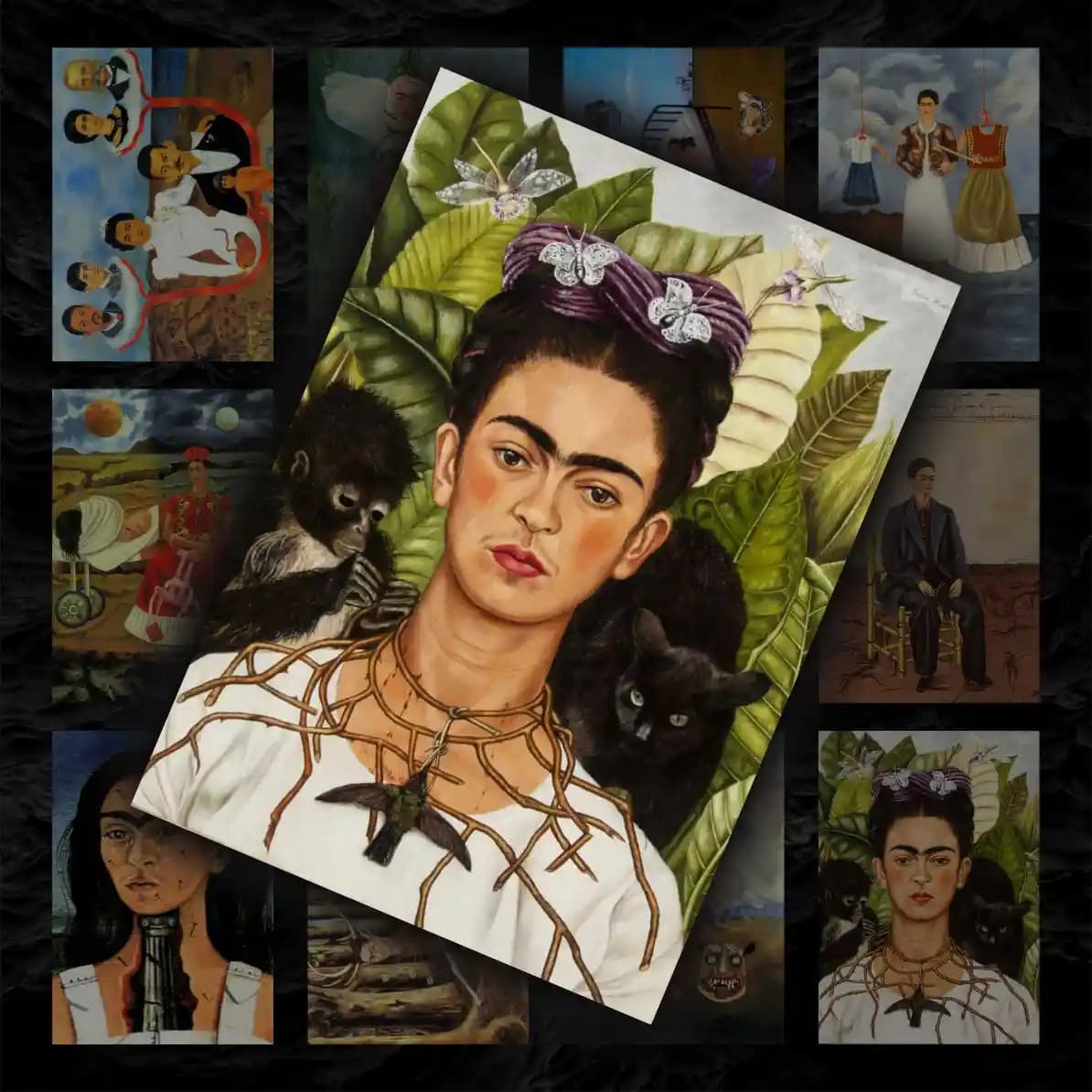 پک پوستر 12 عددی مجموعه آثار و نقاشی های فریدا کالو | Frieda Kahlo — تصویر ۲