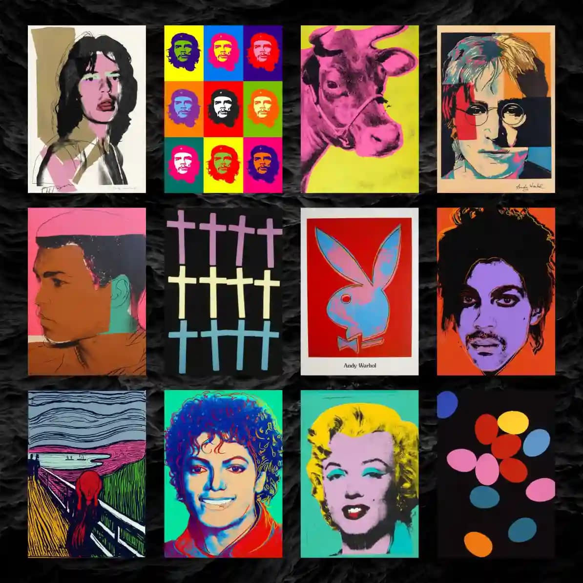 پک پوستر 12 عددی مجموعه آثار اندی وارهول | Andy Warhol — تصویر ۳