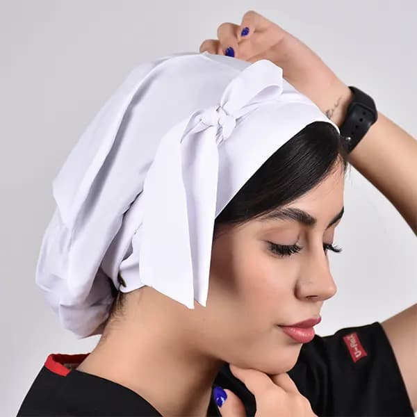 کلاه حجاب ساده سفید — تصویر ۲