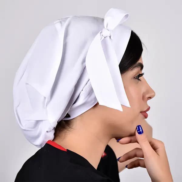 کلاه حجاب ساده سفید — تصویر ۴