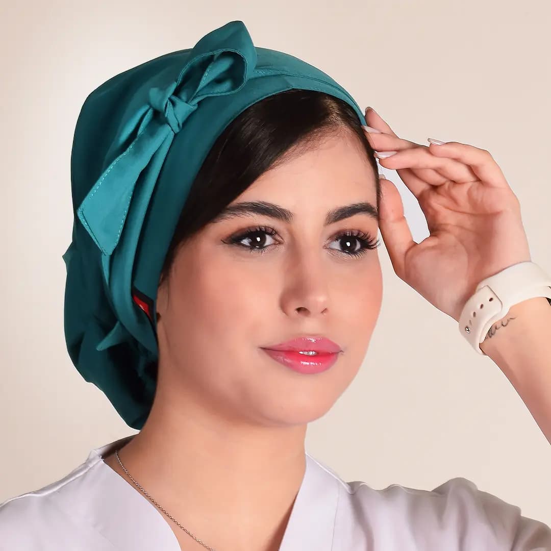 کلاه حجاب ساده سبز کله غازی