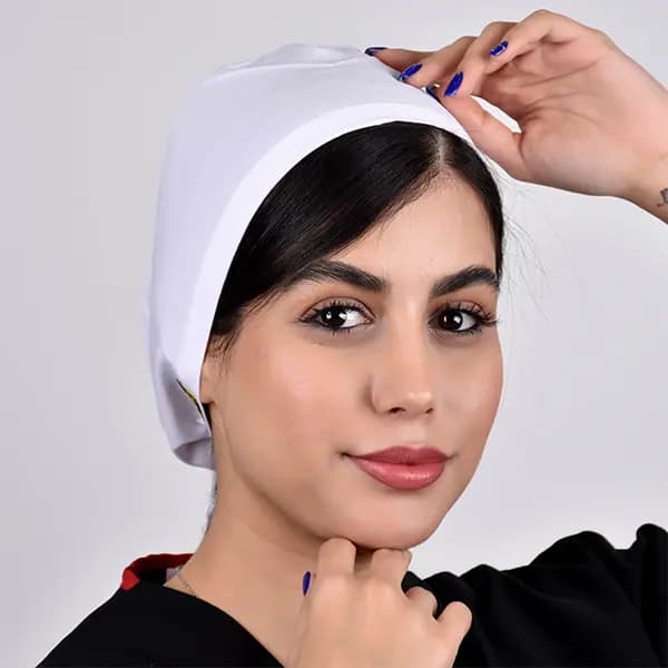 کلاه جراحی ساده سفید