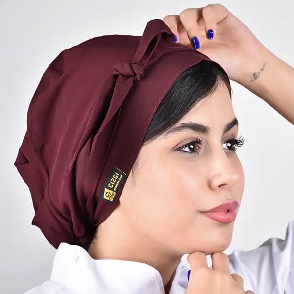 کلاه حجاب ساده زرشکی